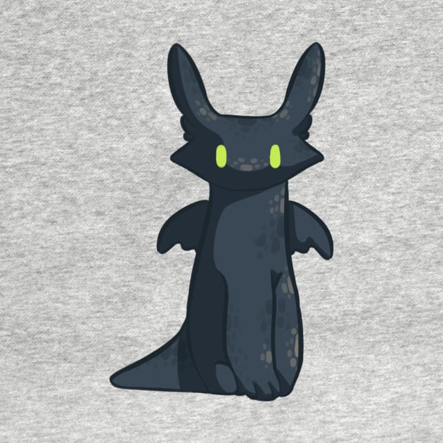 Simple Toothless by larkspurhearts